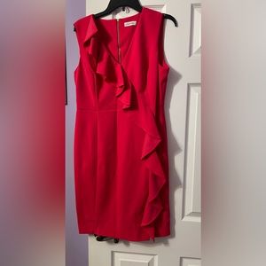 Calvin Klein ruffle dress